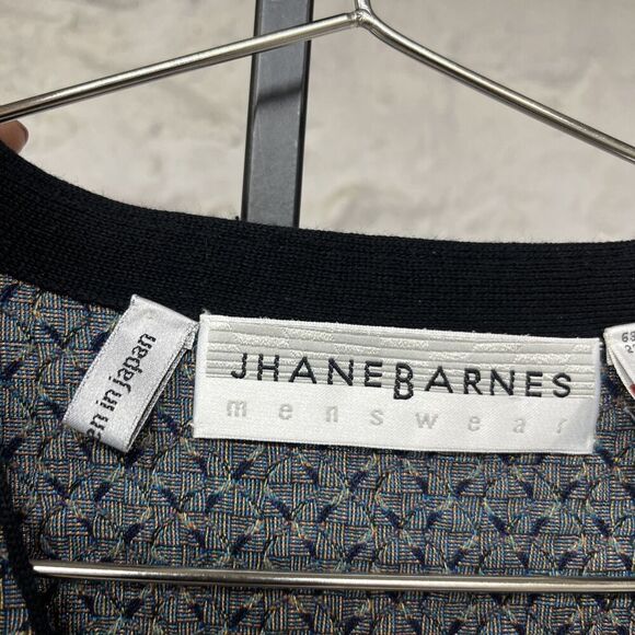 NWT Vtg 90s Jhane Barnes Cardigan Sweater Vest V-Neck Colorful XL Woven in Japan - Picture 6 of 10